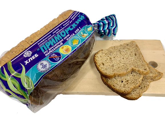 Хлеб "Приморский" без добавления соли 0,55 нПАК (формовой)