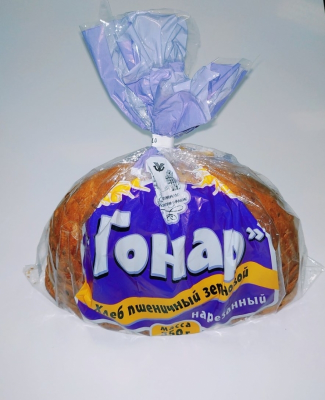 Хлеб  пшанічны Гонар Збожжавы 350 г. пакет парэз.