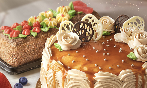 Ассортимент КУП "Минскхлебпром" в тематическом оформлении к Празднику 8 марта